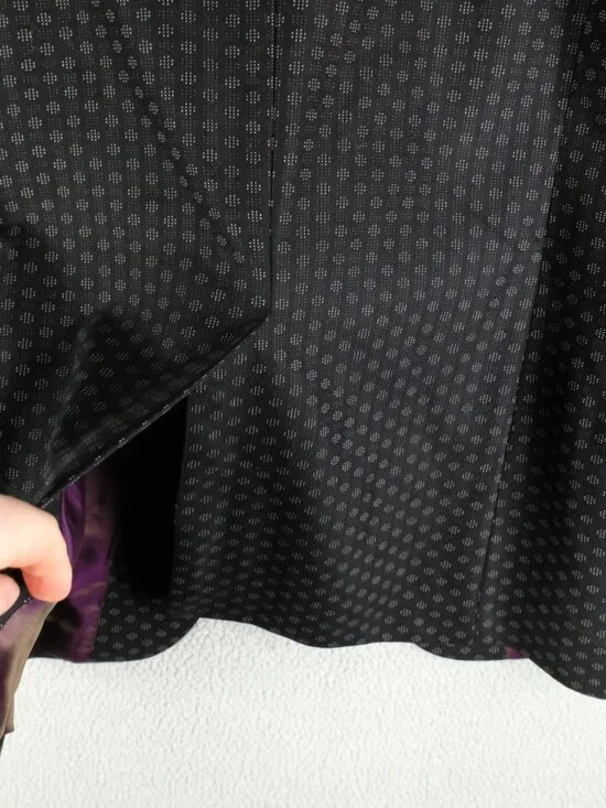 Tiger Of Sweden Blazer Mens 50 40L Black Geometric One Button Vented Peak Lapel - Picture 6 of 16